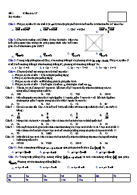 3 Đề kiểm tra 15 phút môn Toán 11 có đáp án
